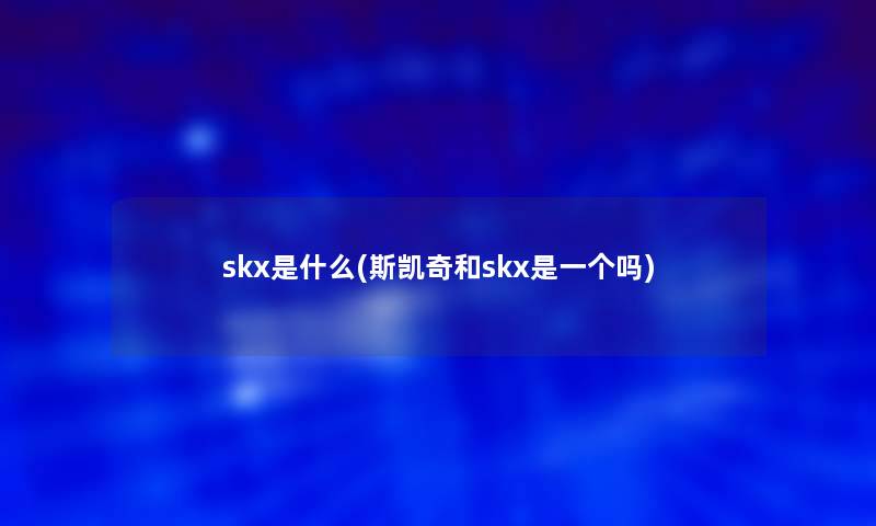 skx是什么(斯凯奇和skx是一个吗) skx是什么(斯凯奇和skx是一个吗)