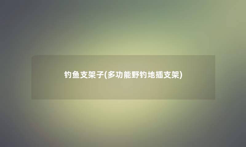 钓鱼支架子(多功能野钓地插支架) 钓鱼支架子(多功能野钓地插支架)