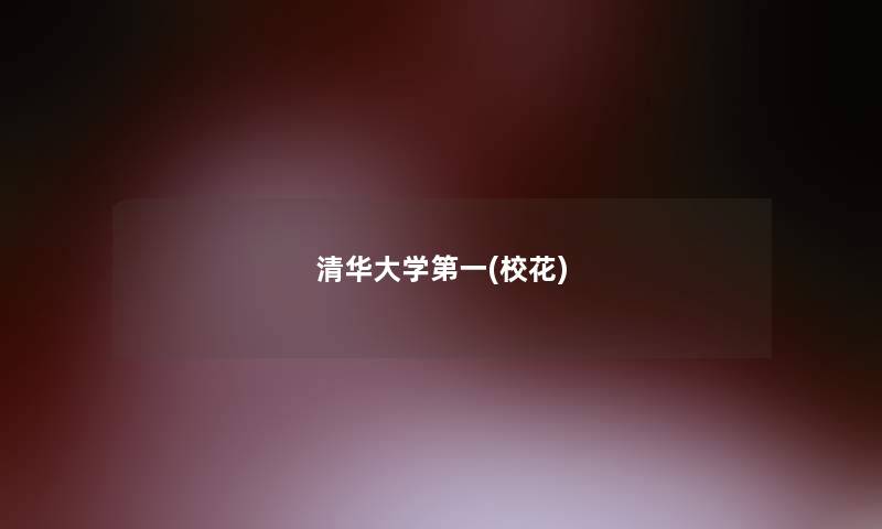 清华大学第一(校花) 清华大学第一(校花)