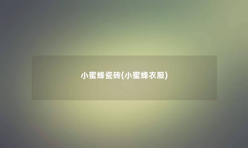 小蜜蜂瓷砖(小蜜蜂衣服) 小蜜蜂瓷砖(小蜜蜂衣服)
