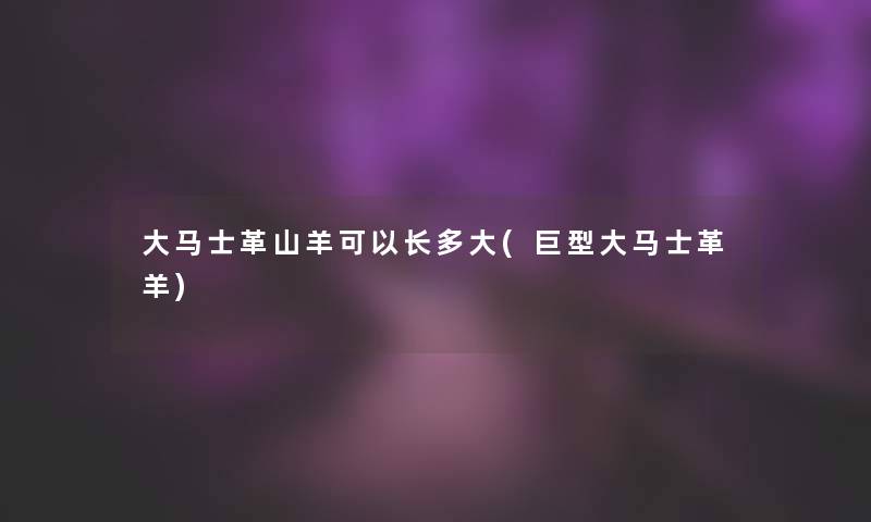 大马士革山羊可以长多大(巨型大马士革羊) 大马士革山羊可以长多大(巨型大马士革羊)